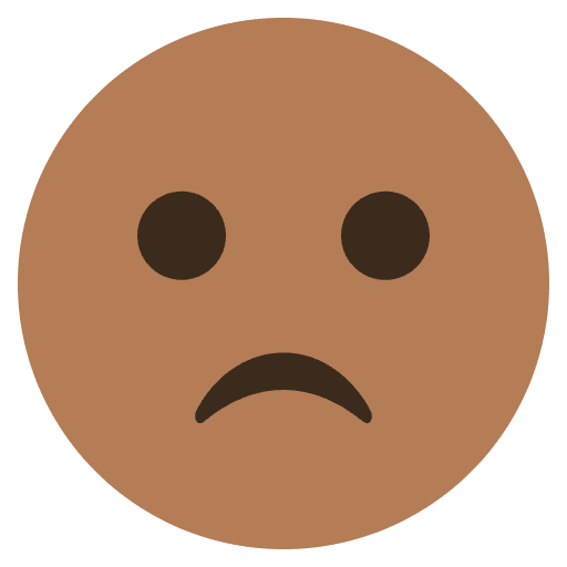 Sad Face Emoji from EmojiTwo Colors Set