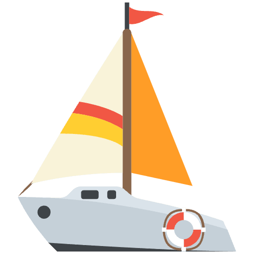 Sailboat Element from EmojiTwo Colors Set