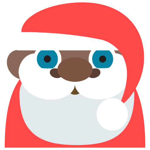Santa Claus Dark Skin Tone Emoji from EmojiTwo Colors Set