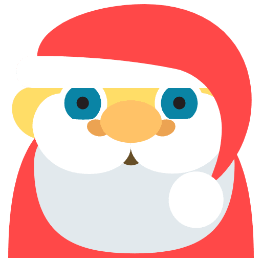 Santa Claus Emoji from EmojiTwo Colors Set