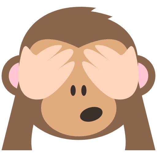 See No Evil Monkey Emoji from EmojiTwo Colors Set