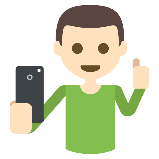 Selfie Light Skin Tone Emoji from EmojiTwo Colors Set