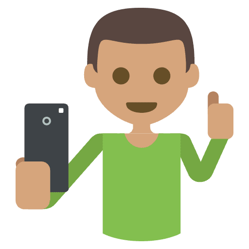Selfie Medium Skin Tone Emoji from EmojiTwo Colors Set