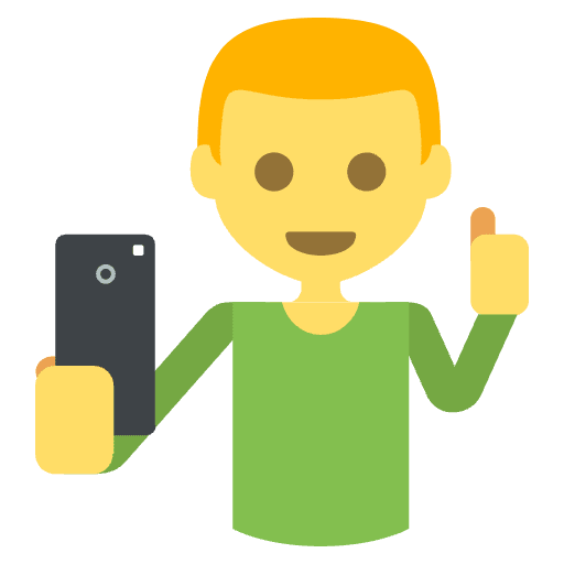 Selfie Emoji from EmojiTwo Colors Set