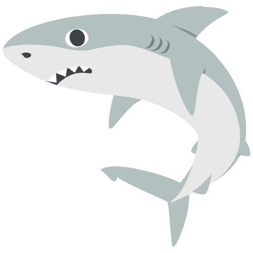 Shark Emoji from EmojiTwo Colors Set