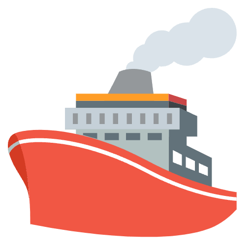 Ship Emoji from EmojiTwo Colors Set