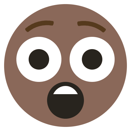 Shocked Face Emoji from EmojiTwo Colors Set