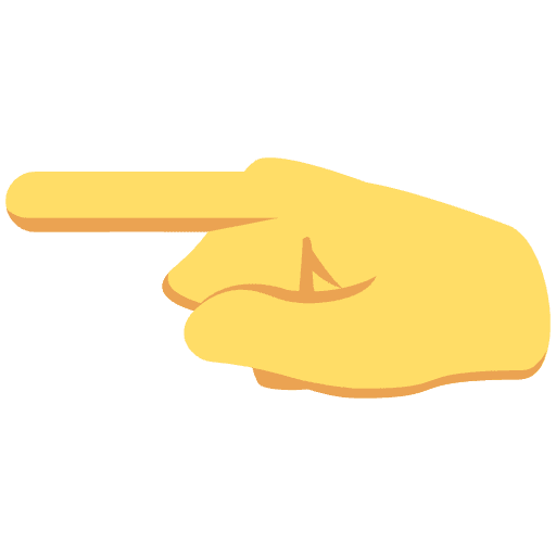 Sideways Hand Pointing Left Emoji from EmojiTwo Colors Set