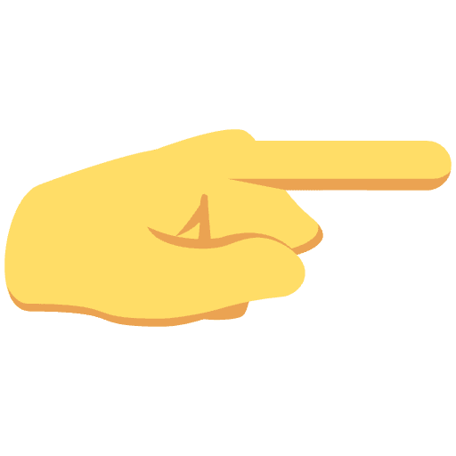 Sideways Hand Pointing Right Emoji from EmojiTwo Colors Set