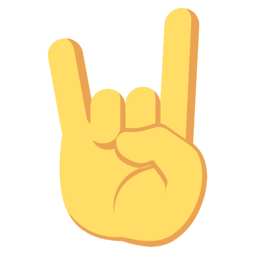 Sign Of The Horns Emoji from EmojiTwo Colors Set