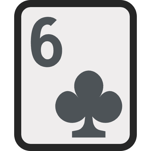 Six Of Clubs Emoji from EmojiTwo Colors Set