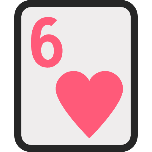 Six Of Hearts Emoji from EmojiTwo Colors Set