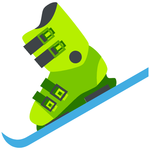 Skis Element from EmojiTwo Colors Set