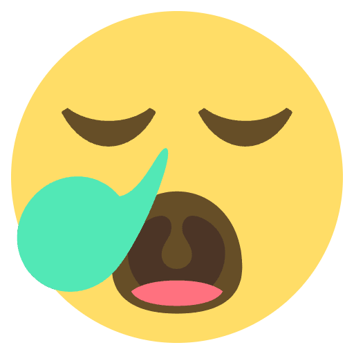 Sleepy Face Element from EmojiTwo Colors Set