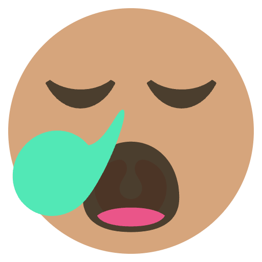 Sleepy Yawn Emoji Emoji from EmojiTwo Colors Set