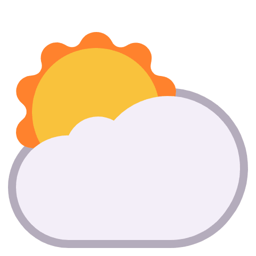 Sun Behind Cloud Flat Emoji from Fluent Emoji Flat Set