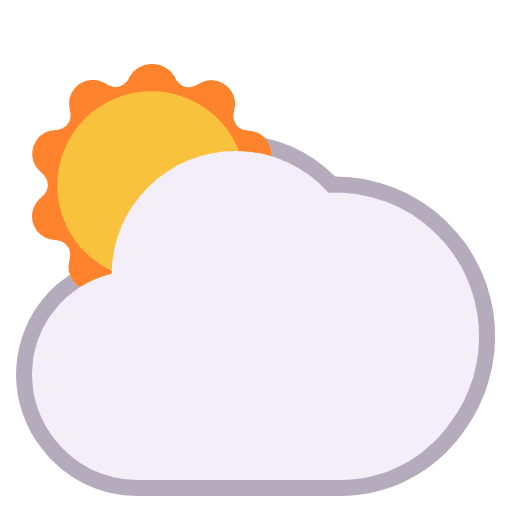 Sun Behind Large Cloud Flat Emoji from Fluent Emoji Flat Set