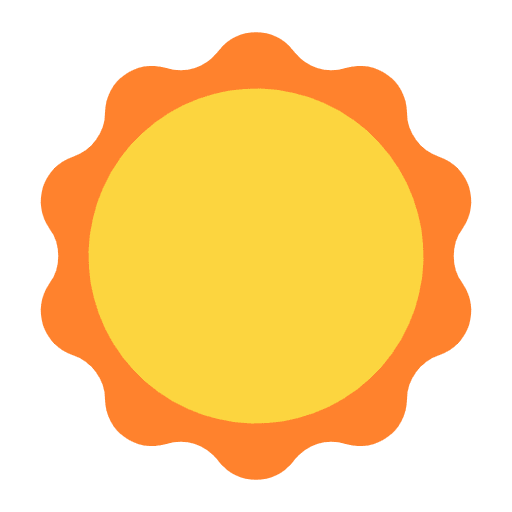 Sun Flat Emoji from Fluent Emoji Flat Set