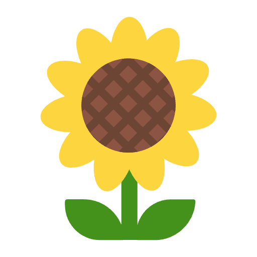 Sunflower Flat Element from Fluent Emoji Flat Set