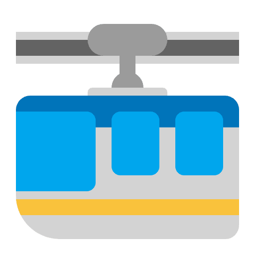Suspension Railway Flat Emoji from Fluent Emoji Flat Set
