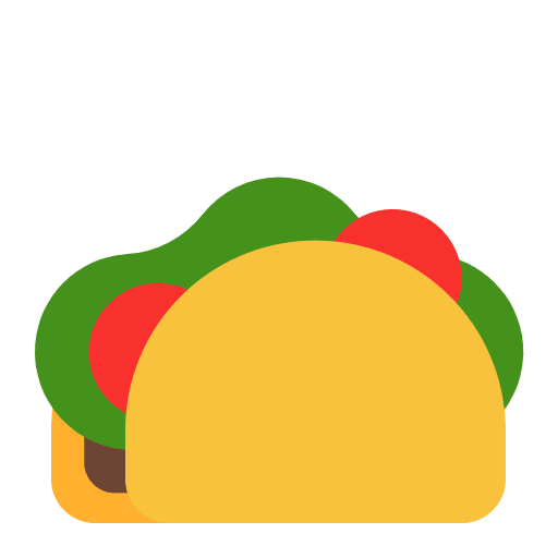 Taco Flat Emoji from Fluent Emoji Flat Set