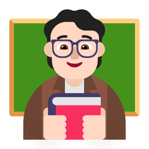 Teacher Flat Light Emoji from Fluent Emoji Flat Set