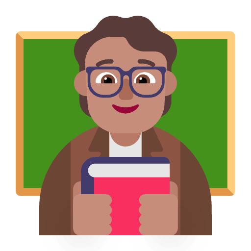 Teacher Flat Medium Emoji from Fluent Emoji Flat Set