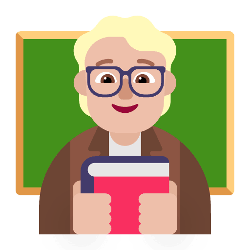 Teacher Flat Medium Light Emoji from Fluent Emoji Flat Set