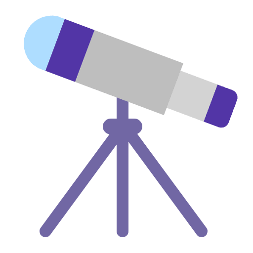 Telescope Flat Emoji from Fluent Emoji Flat Set