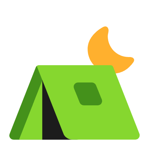 Tent Flat Emoji from Fluent Emoji Flat Set