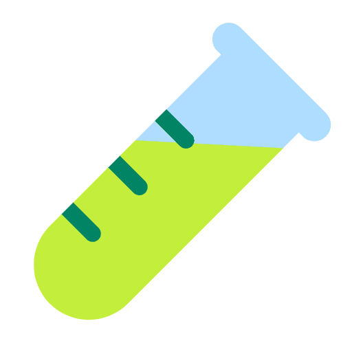 Test Tube Flat Emoji from Fluent Emoji Flat Set