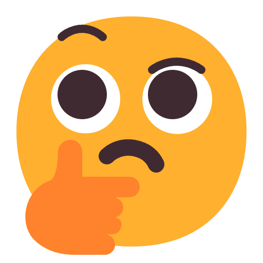 Thinking Face Flat Emoji from Fluent Emoji Flat Set