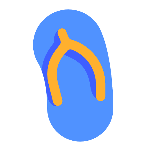 Thong Sandal Flat Element from Fluent Emoji Flat Set