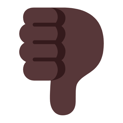 Thumbs Down Flat Dark Emoji from Fluent Emoji Flat Set