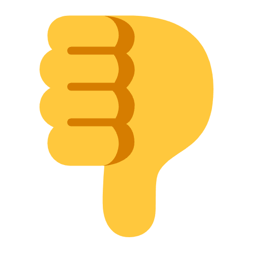 Thumbs Down Flat Default Emoji from Fluent Emoji Flat Set