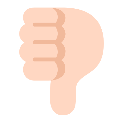 Thumbs Down Flat Light Emoji from Fluent Emoji Flat Set
