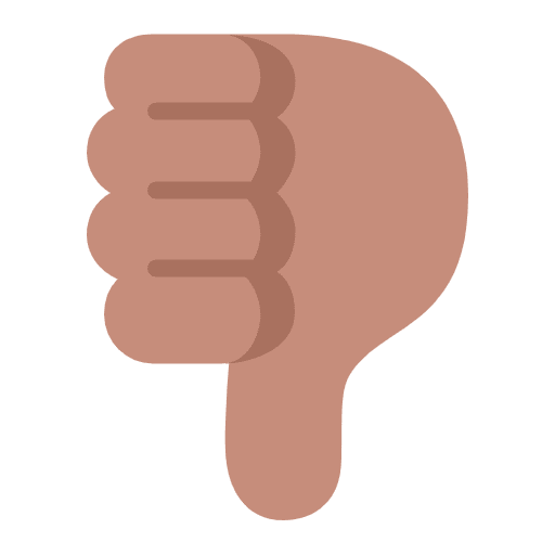 Thumbs Down Flat Medium Emoji from Fluent Emoji Flat Set