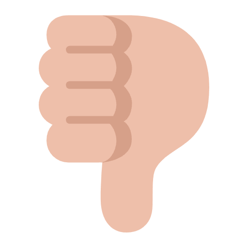 Thumbs Down Flat Medium Light Emoji from Fluent Emoji Flat Set
