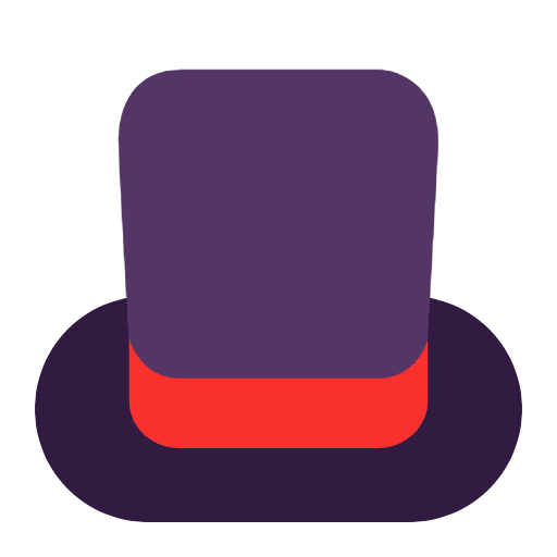 Top Hat Flat Emoji from Fluent Emoji Flat Set
