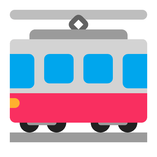 Tram Car Flat Emoji from Fluent Emoji Flat Set