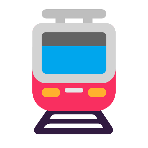 Tram Flat Emoji from Fluent Emoji Flat Set