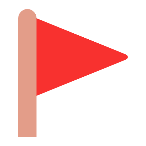 Triangular Flag Flat Emoji from Fluent Emoji Flat Set