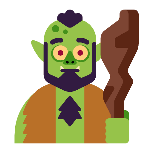 Troll Flat Element from Fluent Emoji Flat Set