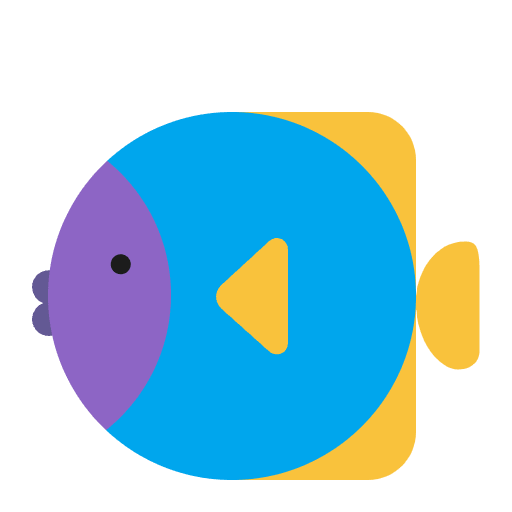 Tropical Fish Flat Emoji from Fluent Emoji Flat Set