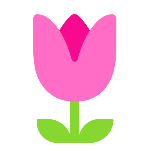 Tulip Flat Emoji from Fluent Emoji Flat Set