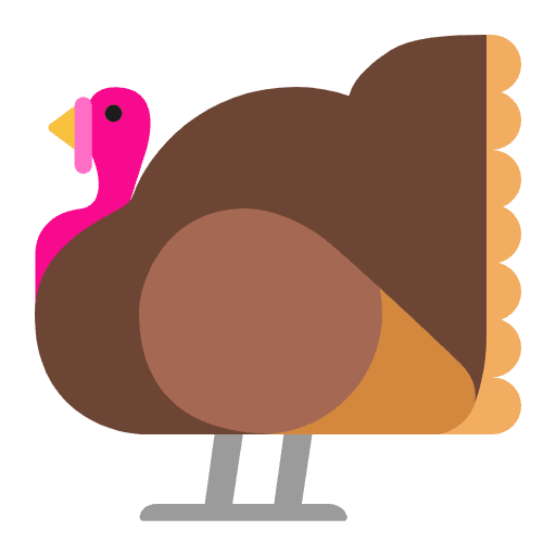 Turkey Flat Element from Fluent Emoji Flat Set