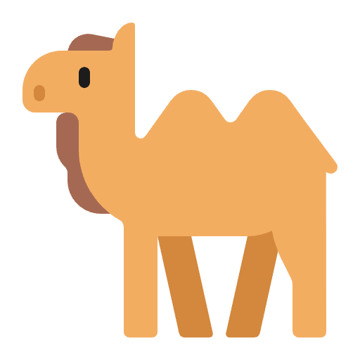 Two Hump Camel Flat Emoji from Fluent Emoji Flat Set