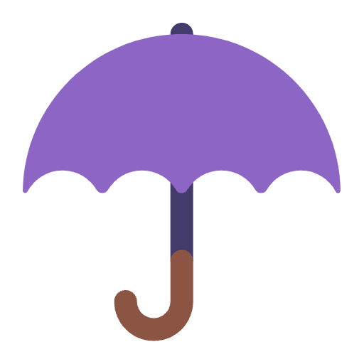 Umbrella Flat Emoji from Fluent Emoji Flat Set