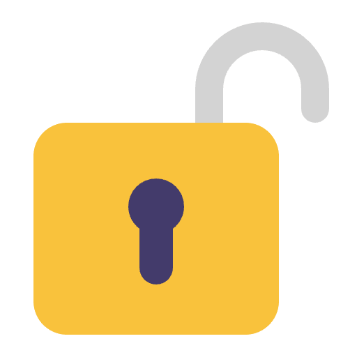 Unlocked Flat Emoji from Fluent Emoji Flat Set