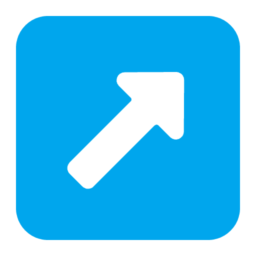 Up Right Arrow Flat Emoji from Fluent Emoji Flat Set